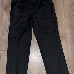 Stafford Classic Pleated Black Trousers